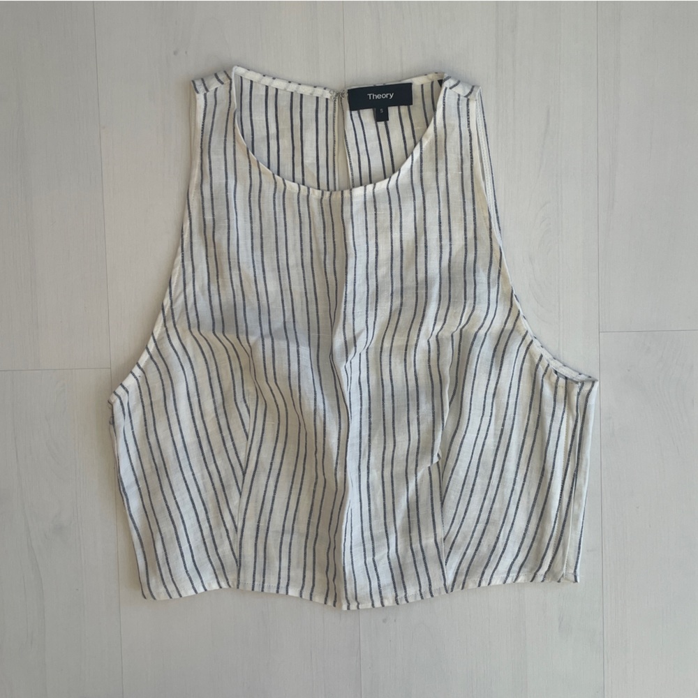 Theory Striped Crop Top